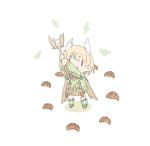  &gt;:d 1girl blade_(galaxist) blonde_hair braid chibi circlet commentary_request croissant elf fairy food juno_bernal pointy_ears pop-up_story solo staff twin_braids |_| 