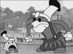 20s 2boys 30s angry bird black_and_white deviantart disney hat hoshi_no_kirby king_dedede kirby kirby_(series) nintendo no_humans open_mouth overrals penguin steamboat_willie surprised ub_iwerks_(style) wecato