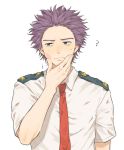  1boy boku_no_hero_academia male_focus purple_hair shinsou_hitoshi simple_background solo u.a._school_uniform upper_body white_background 