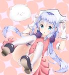  blue_hair dress kafuu_chino long_hair purple_hair 