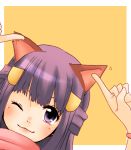  ;3 animal_ears cat_ears hagino_aki hikari_(pokemon) lowres pokemon purple_eyes purple_hair solo violet_eyes 