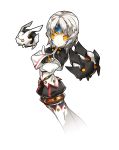  crossed_arms elsword eve eve_(elsword) gloves no_nose official_art ress short_hair silver_hair solo white_background white_hair yellow_eyes 