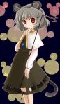  disney grey_hair jewelry mickey_mouse mouse_ears mouse_tail nazrin pendant shima_(pixiv) short_hair tail touhou 