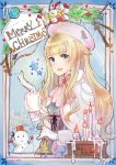  1girl :d akiya_yukie artist_name blonde_hair candle capelet center_frills christmas dated english gloves green_eyes hat merry_christmas open_mouth princess_(princess_principal) princess_principal signature smile snowman solo white_gloves 