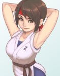  armpits brown_eyes dougi headband maou_alba snk spandex the_king_of_fighters yuri_sakazaki 