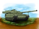 c1_ariete caterpillar_tracks day ground_vehicle gun katzepanzer machine_gun military military_vehicle motor_vehicle no_humans original sky tank weapon 