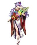  1girl breasts camilla_(fire_emblem_if) cleavage fire_emblem fire_emblem_heroes fire_emblem_if full_body highres large_breasts long_hair nail_polish official_art purple_hair solo transparent_background 