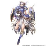  arm_guards armor armored_dress boots breastplate feathers helmet lenneth_valkyrie official_art overskirt shield shoulder_pads star_ocean star_ocean_anamnesis valkyrie valkyrie_profile yasuda_akira 