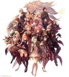  6+boys 6+girls :d angel_wings arisa_(shadowverse) armor bangs black_hair blonde_hair blue_eyes breasts brown_hair cleavage comiket dark_angel_olivia djeeta_(granblue_fantasy) elbow_gloves eyebrows_visible_through_hair favaro_leone gloves gran_(granblue_fantasy) granblue_fantasy highres kaisar_lidfald little_noah long_hair looking_at_another looking_at_viewer looking_away lyria_(granblue_fantasy) multiple_boys multiple_girls multiple_views noah_(little_noah) open_mouth red_eyes sangokushi_puzzle_taisen shadowverse shingeki_no_bahamut short_hair smile tachikawa_mushimaro vee_(granblue_fantasy) wings 