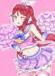  brown_eyes cheerleader long_hair maroon_hair sakurauchi_riko 