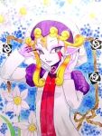  1boy daffodil elf_ears konjiki_no_gash!! purple_skin solo zofis 
