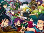  asellus_(saga_frontier) blue_(saga_frontier) blue_eyes breasts commentary_request em_crazy emilia_(saga_frontier) everyone gloves long_hair lute_(saga_frontier) mecha multiple_boys multiple_girls orlouge red_(saga_frontier) riki_(saga) rouge_(saga_frontier) saga saga_frontier short_hair t260g_(saga) 