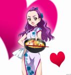  chinadress chinese_clothes dekochin food heart long_hair maeashi mimino_kurumi noodles precure pretty_cure purple_hair ramen yes!_precure_5 yes!_pretty_cure_5 