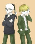  blonde_hair glasses jeff kamiture male mother_(game) mother_2 ponytail poo 