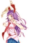  bunny_ears long_hair necktie purple_hair rabbit_ears red_eyes reisen_udongein_inaba sawasawa touhou 