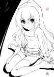  denim denim_shorts long_hair monochrome shorts suna thigh-highs thighhighs toradora! 