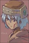  .hack//games .hack//sign blue_eyes hat kurou_(artist) looking_back lowres oekaki short_hair silver_hair tsukasa tsukasa_(.hack//) 