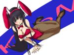   akiyama_mio blush bowtie rabbit_ears bunny_girl bunnysuit cuffs high_heels k-on! solo tagme  