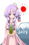  bamboo japanese_clothes kadomatsu kimono maiku patchouli_knowledge purple_eyes purple_hair smile solo touhou violet_eyes 