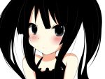  1girl akiyama_mio ame-chan bad_id black_eyes black_hair blush k-on! lowres solo twintails 