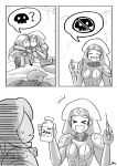  &gt;_&lt; 1boy 2girls ? adepta_sororitas bed bottle imperial_guard lutherniel military military_uniform multiple_girls power_armor skull spoken_question_mark syringe uniform warhammer_40k 