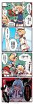  4girls 4koma ^_^ absurdres arms_up blonde_hair blue_hair blush chinese closed_eyes comic commentary_request fubuki_(zhan_jian_shao_nyu) gearing_(zhan_jian_shao_nyu) glowworm_(zhan_jian_shao_nyu) hat highres kyubey long_hair looking_at_viewer mahou_shoujo_madoka_magica military military_uniform multiple_girls remodel_(zhan_jian_shao_nyu) salute scarf school_uniform shi_jun_ti simplified_chinese table thigh-highs uniform wand weibo_logo weibo_username window yandere_trance z16_friedrich_eckoldt_(zhan_jian_shao_nyu) zhan_jian_shao_nyu 