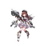  1girl boots breasts brown_eyes brown_hair cannon chestnut_mouth clock full_body gloves gun hair_ornament hat long_hair medium_breasts military military_hat military_uniform north_abyssor official_art solo torpedo_tubes transparent_background uniform volta_(zhan_jian_shao_nyu) weapon zhan_jian_shao_nyu 