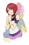  1girl blue_eyes breasts kairi_(kingdom_hearts) kingdom_hearts kingdom_hearts_i ohji130 redhead short_hair solo 