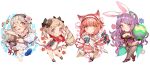  animal_ears bikini blonde_hair breasts bunnysuit camilla_(fire_emblem_if) cat_ears chibi egg elise_(fire_emblem_if) female_my_unit_(fire_emblem_if) fire_emblem fire_emblem_heroes fire_emblem_if flower hair_over_one_eye halloween large_breasts long_hair looking_at_viewer my_unit_(fire_emblem_if) navel nekomata pink_hair pointy_ears purple_hair rabbit_ears red_eyes sakura_(fire_emblem_if) short_hair siblings simple_background sisters smile swimsuit tiara very_long_hair violet_eyes wavy_hair white_hair zuizi 