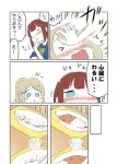  ast blue_eyes brown_hair comic kousaka_yukiho love_live! love_live!_school_idol_project short_hair translation_request 