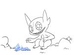  animated animated_gif drawfag eating gem no_humans pokemon pokemon_(creature) sableye solo spot_color 