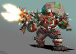  1boy boots christmas gun hat lutherniel orkz sack santa_costume santa_hat warhammer_40k weapon 