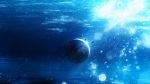  commentary_request day fantasy fish glint highres lens_flare light_particles no_humans ocean orb original scenery underwater water y_y_(ysk_ygc) 