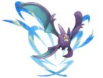  aura commentary_request crobat flying full_body no_humans pearl7 pokemon pokemon_(creature) simple_background solo white_background wings 