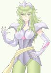  armor claws green_hair mask mask_removed ophiuchus_shaina saint_seiya 