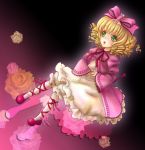  bow dress drill_hair flower green_eyes hina_ichigo rose rozen_maiden short_hair yusope yusoson 