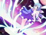  arms_apart cat_ears cirno fang highres kemonomimi_mode natsumiya_yuzu outstretched_arms spread_arms touhou wallpaper 