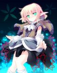  arm_warmers blonde_hair expressionless glowing glowing_eyes green_eyes mizuhashi_parsee neckerchief pointy_ears short_hair touhou 