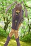  blazer bunny_ears long_hair necktie outdoors purple_hair rabbit_ears reisen_udongein_inaba skirt touhou 