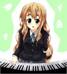  instrument k-on! keyboard keyboard_(instrument) kotobuki_tsumugi school_uniform solo synthesizer 