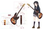  art_study bangs bass bass_guitar blazer blunt_bangs diagram hime_cut instrument k-on! school_uniform skirt solo tai0201 