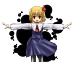  darkness five-seven outstretched_arms pantyhose red_eyes ribbon rumia short_hair skirt spread_arms touhou 