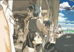  black_hair classroom crowd original sky surprise surprised window yahagi_yuhichi 