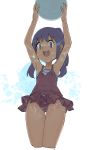  1girl blue_eyes blue_hair highres hikari_(pokemon) nyonn24 pokemon pokemon_(anime) swimsuit 