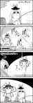  4koma bow comic commentary_request fishing fishing_rod greyscale hat hat_bow highres kamishirasawa_keine long_hair monochrome multicolored_hair nagae_iku pier ribbon shaded_face sitting smile tani_takeshi touhou translation_request two-tone_hair yukkuri_shiteitte_ne 