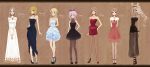  6+girls :d absurdres adelle_(fft) agrias_oaks alma_beoulve alternate_costume animal_ears arms_behind_back ashelia_b&#039;nargin_dalmasca bare_shoulders black_dress blonde_hair blue_earrings blue_eyes bow bracelet braid breasts brown_eyes character_name choker crescent_necklace dark_skin dress earphones earrings final_fantasy final_fantasy_tactics final_fantasy_tactics_a2 final_fantasy_tactics_advance final_fantasy_xii fingernails flower formal fran frilled_dress frills fur_trim hair_bow hair_flower hair_ornament hairband hand_on_hip high_heels highres jewelry light_blue_dress lips long_fingernails long_hair miniskirt multiple_girls navy_blue_dress necklace nini_tlac one_eye_closed open_mouth ovelia_atkascha pantyhose pearl_earrings pearl_necklace pendant penelo ponytail rabbit_ears red_dress red_earrings red_eyes ribbon see-through short_hair silver_hair single_braid skirt smile twin_braids twintails v_arms viera wedge_heels white_dress white_hair yellow_eyes 