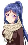  blue_hair jacket long_hair matsuura_kanan purple_eyes 