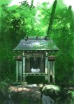  commentary_request day derivative_work forest hirota_(masasiv3) nature no_humans original outdoors rock scenery shrine tree 