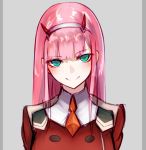  1girl darling_in_the_franxx green_eyes horns jazztaki long_hair looking_at_viewer pink_hair smile solo zero_two_(darling_in_the_franxx) 
