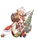  &gt;_&lt; 1girl ankle_boots artist_request barrel beer_keg beer_mug bell bikini blonde_hair boot_bow boots bow breasts cape carrying_bag carrying_over_shoulder christmas_tree cleavage dragging foam fur-trimmed_bikini fur-trimmed_boots fur-trimmed_cape fur-trimmed_gloves fur-trimmed_legwear fur_trim gloves grin hat hat_bow heterochromia high_heel_boots high_heels ice_skates living_clothes long_hair looking_at_viewer mistletoe nevada_(zhan_jian_shao_nyu) official_art oklahoma_(zhan_jian_shao_nyu) oversized_hat red_bikini red_bow red_gloves reindeer resisting revealing_clothes rigging sack santa_costume santa_hat skates smile snow_cat solo_focus spilling star striped striped_legwear swimsuit thigh-highs towing transparent_background tsurime turret zhan_jian_shao_nyu 